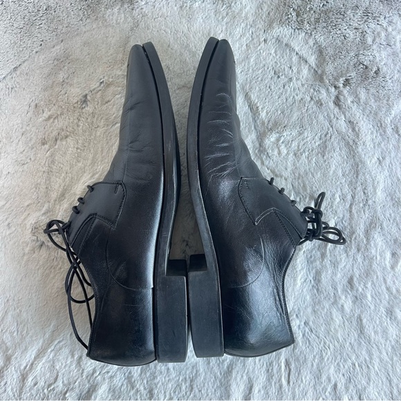 Bruno Magli Black Leather Oxfords VINTAGE Designer Rammola Size 10M - Picture 6 of 11